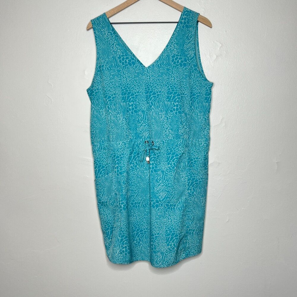 Kyodan Outdoor Womens Dress Large Blue Animal Print Built-in Shorts Active Gym‎